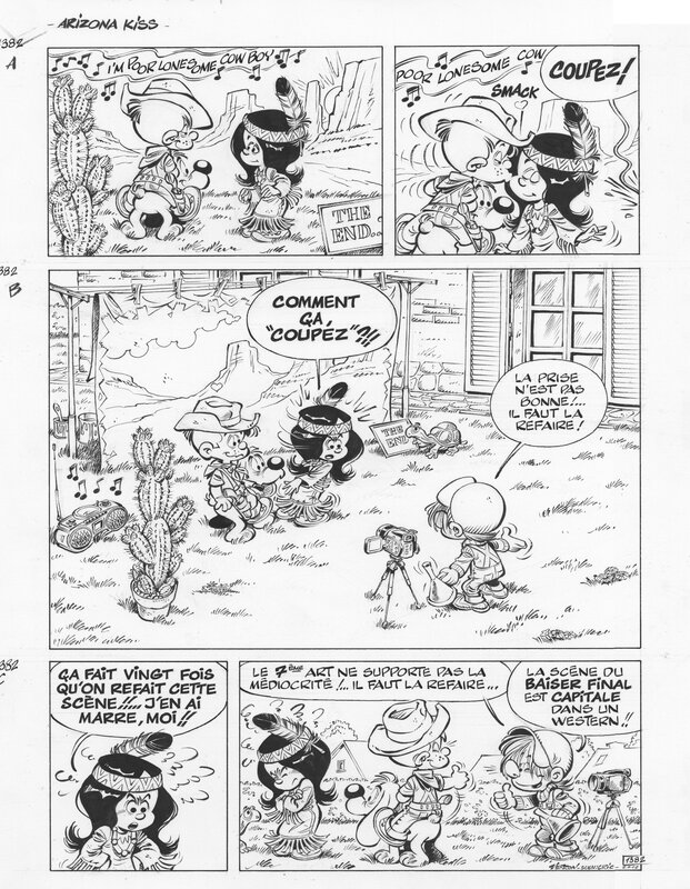 En vente - Laurent Verron, Christophe Salomon, 2013 - Boule et Bill : Un Amour de Cocker - Planche originale