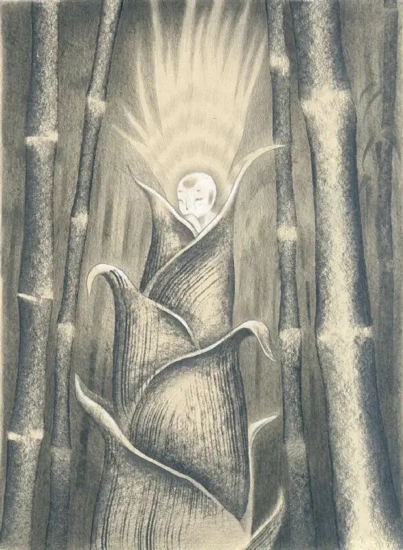 Adien Demont, Adrien Demont  -  Conte de la Princesse Kaguya - Illustration originale