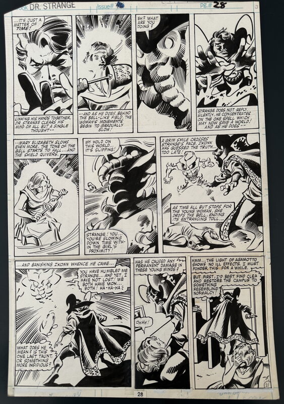 En vente - Gene Colan, Dan Green, Vince Colletta, Doctor STRANGE #47 Original page 21 Marvel Comics 1st IKONN 1981. - Planche originale