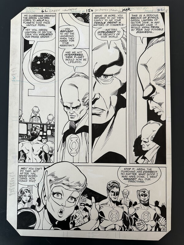 En vente - Joe Staton, Mike DeCarlo, Green LANTERN #150 original page 32 DC Comics 1981. - Planche originale