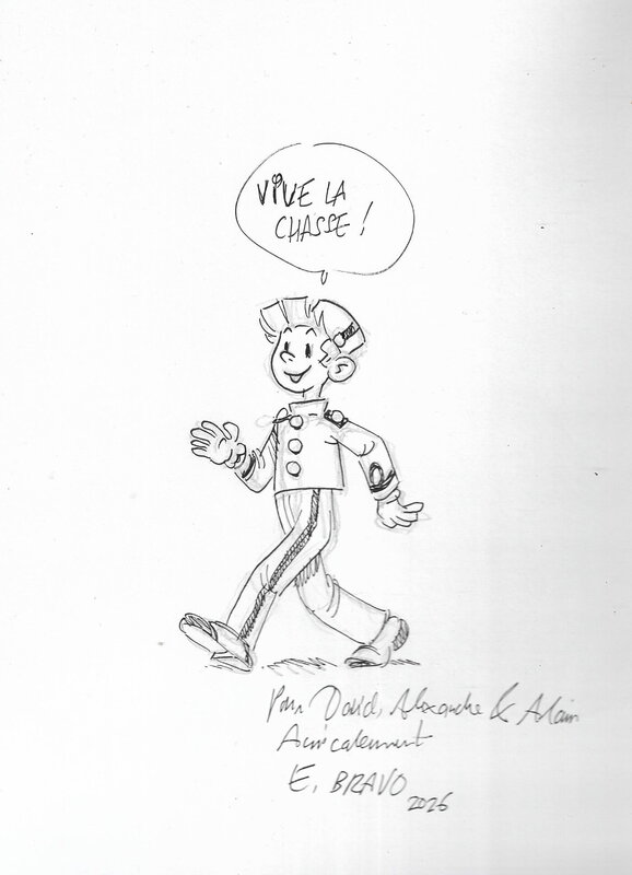 Fred Neidhardt, Dédicace sur l'album Spirou chez les Soviets - Dédicace