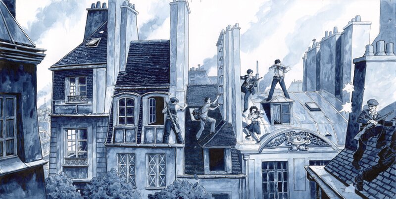 En vente - Dominique Bertail, Madeleine, Résistante tome 4. L'Ange exterminateur – Illustration originale 2 - Illustration originale