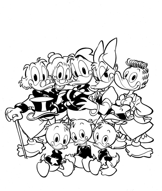 Duck family par Giorgio Cavazzano - Planche originale