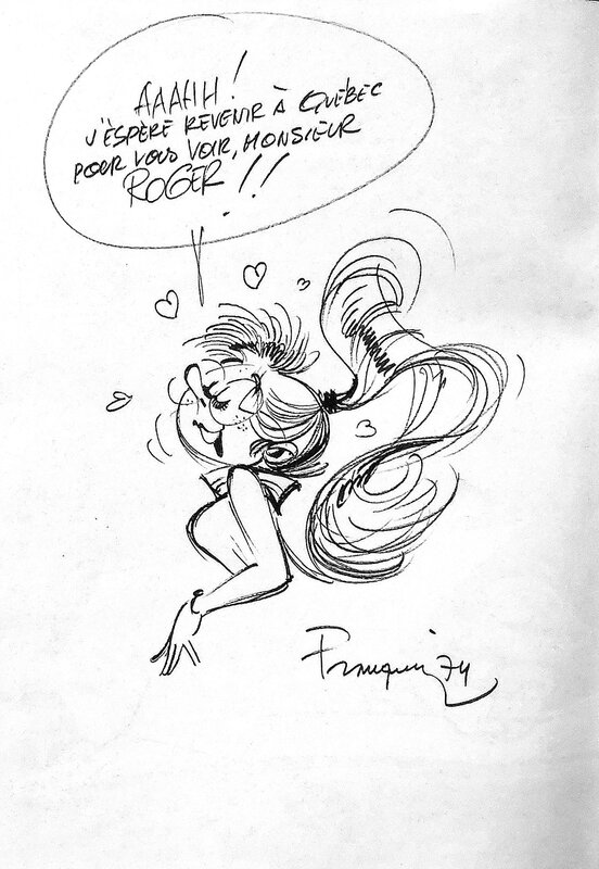 Mademoiselle Jeanne par André Franquin - Dédicace