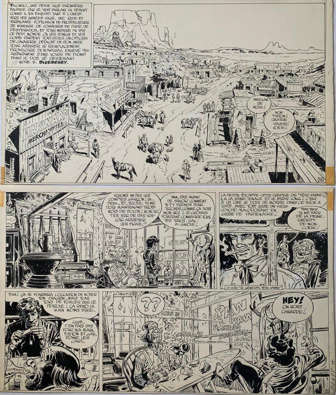 Jean Giraud, Jean-Michel Charlier, 1969 - Blueberry : La Mine de l'Allemand perdu - Planche originale