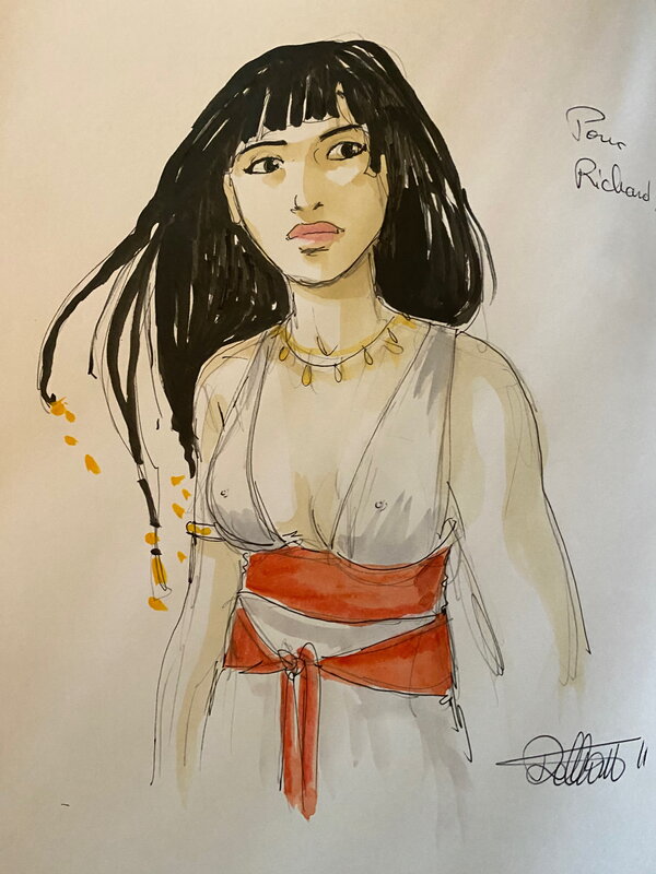 Isabelle Dethan, illustration originale, portrait de Meresankh, 