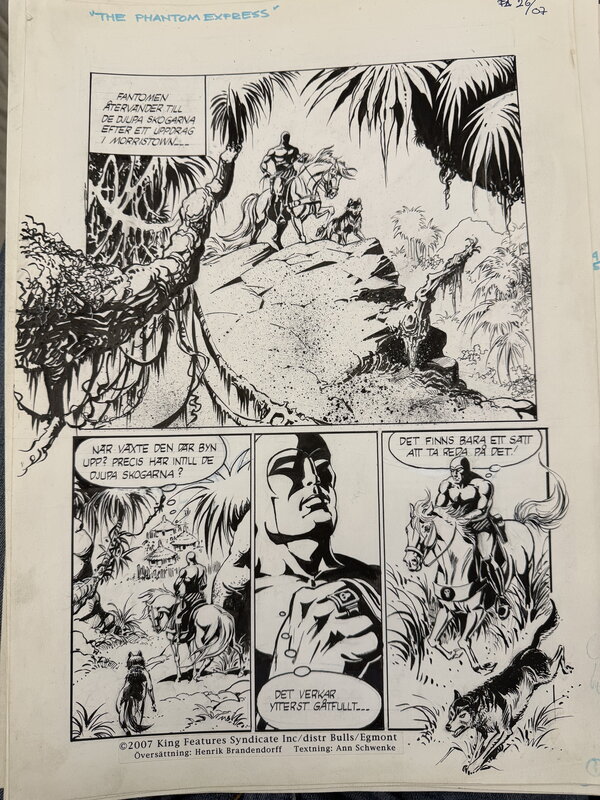 César Spadari, First Page The Phantom Express - Planche originale