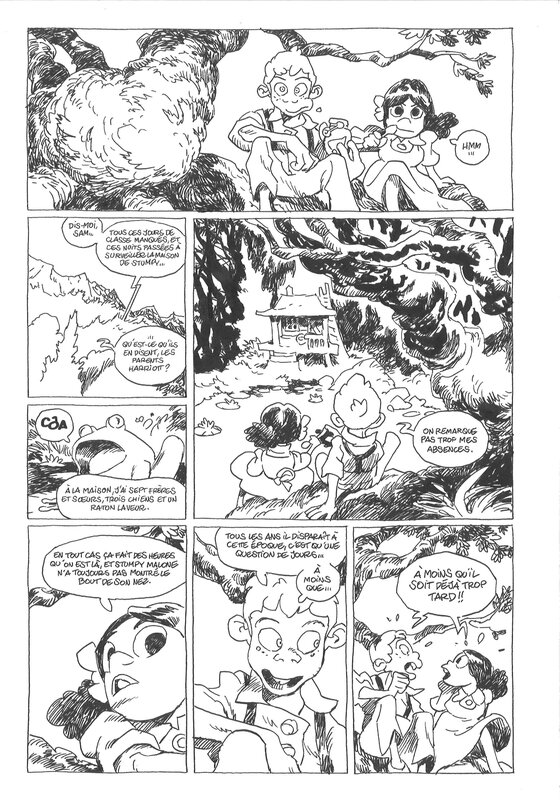 En vente - Cyril Pomès - Les enfants de Chatom p. 17 - Planche originale