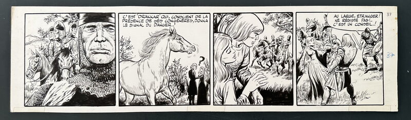En vente - Gérald Forton, Rodric et les Cathares Planche Originale 