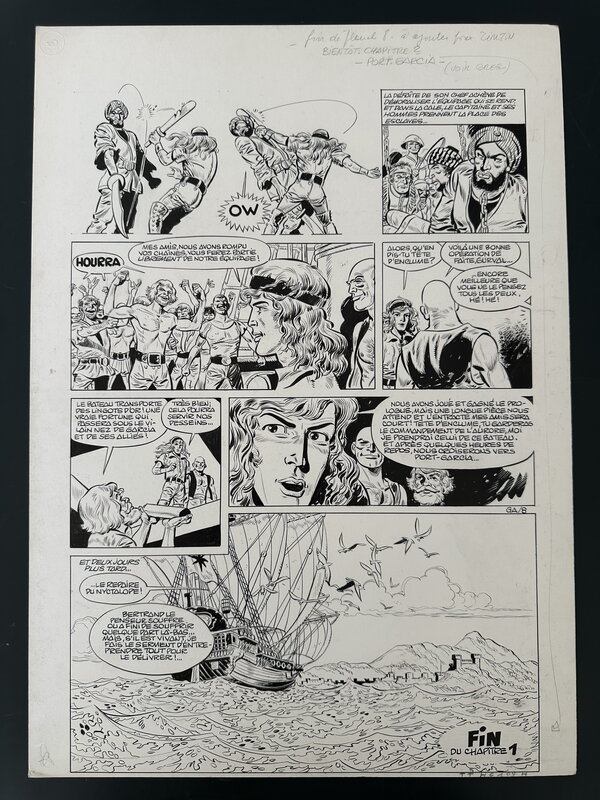 En vente - Eddy Paape, Yorik des Tempêtes Planche Originale page de Fin - Planche originale