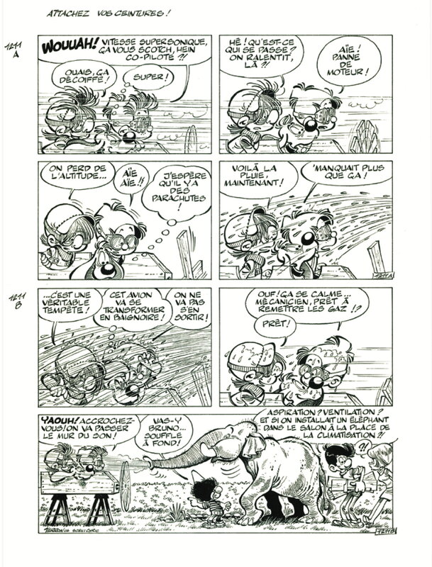 En vente - Boule & Bill par Laurent Verron - Planche originale