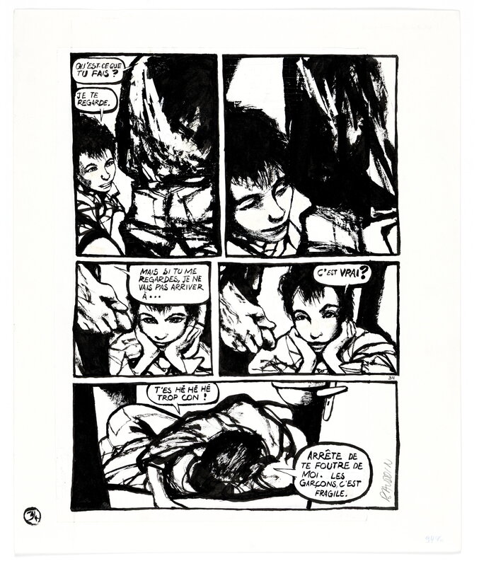 Edmond Baudoin, Les Yeux dans le Mur - Planche originale
