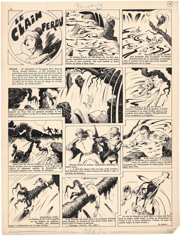 Le Claim perdu par Edmond-François Calvo - Planche originale