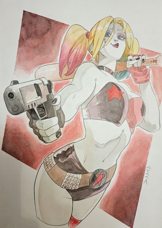 Harley Quinn par Vincenzo Cucca - Illustration originale