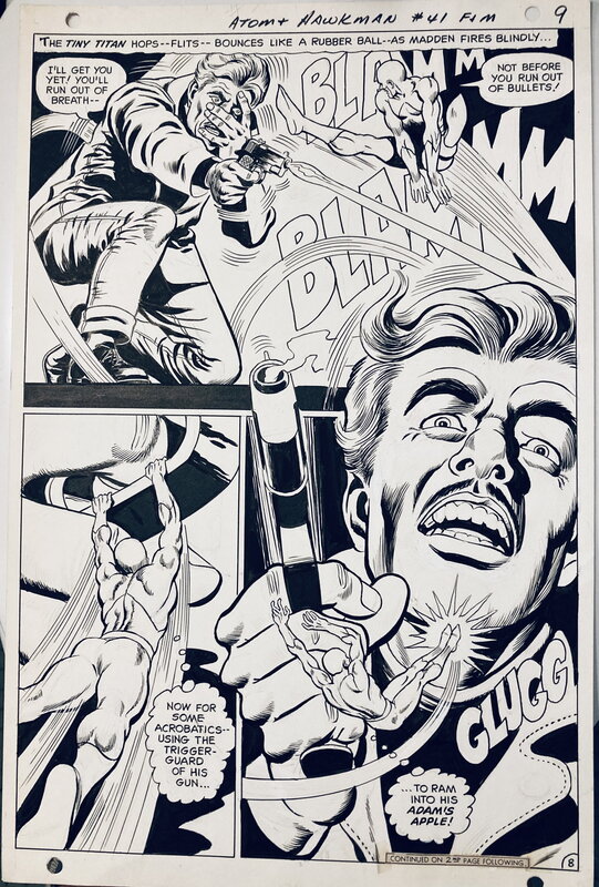 En vente - Dick Dillin, Sid Greene, The Atom and Hawkman #41 p8 - Planche originale