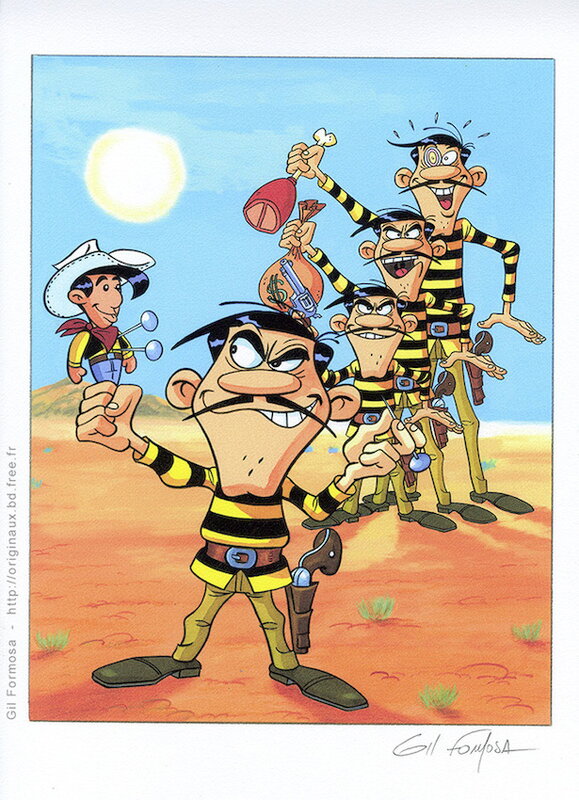 Gil Formosa, Morris, René Goscinny, Lucky LUKE DALTON Nintendo - Original Cover