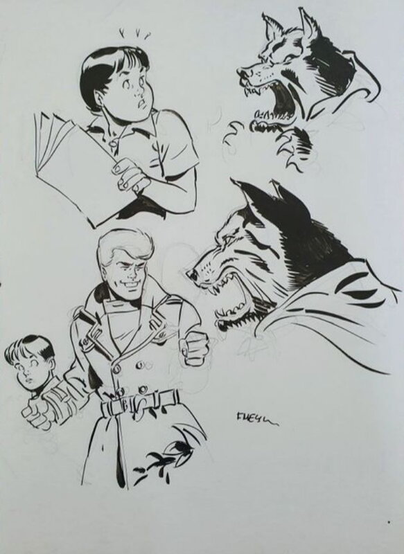Ric Hochet par Félix Meynet - Illustration originale