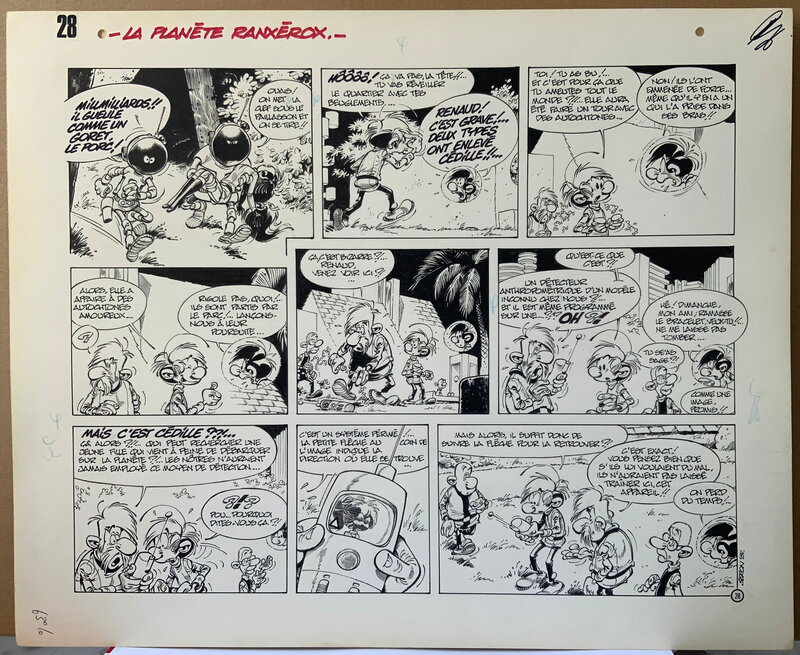 En vente - Pierre Seron, La planete Ranxerox planche 28 - Planche originale