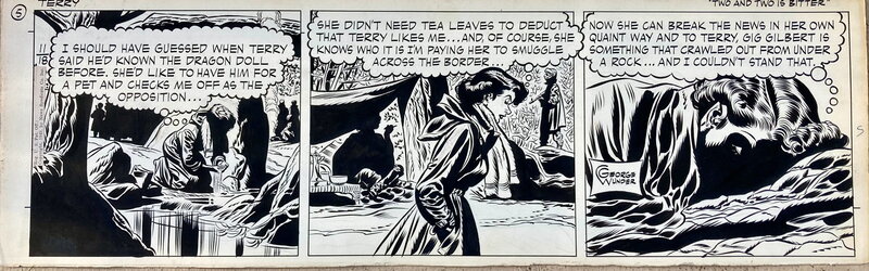 En vente - George Wunder, Terry and the Pirates 18/11/1948 - Planche originale
