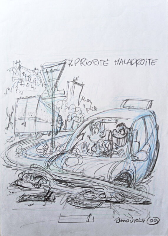 André Amouriq, Couv. L'auto école tome 7 - Couverture originale