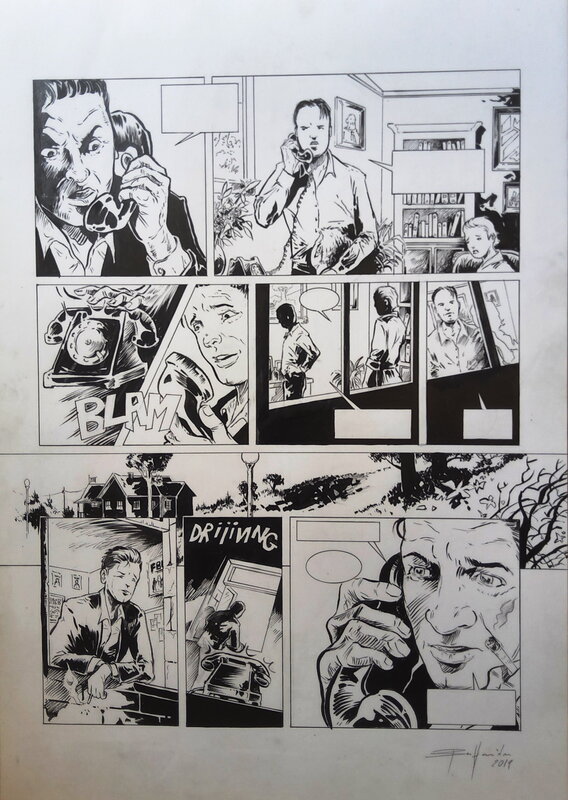 Afif Ben Hamida, Chroniques américaines - Planche originale