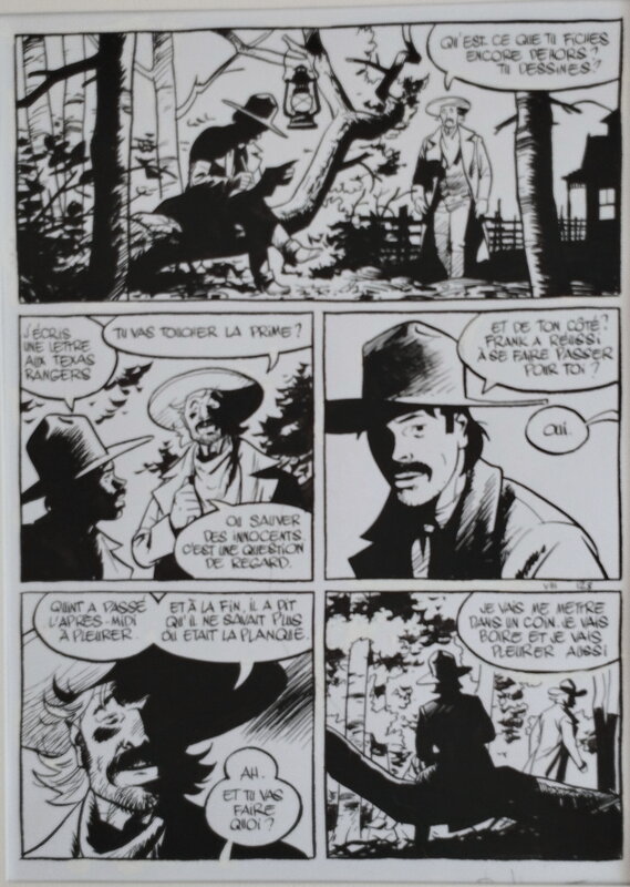 En vente - Texas Cowboy - Matthieu Bonhomme - Planche originale