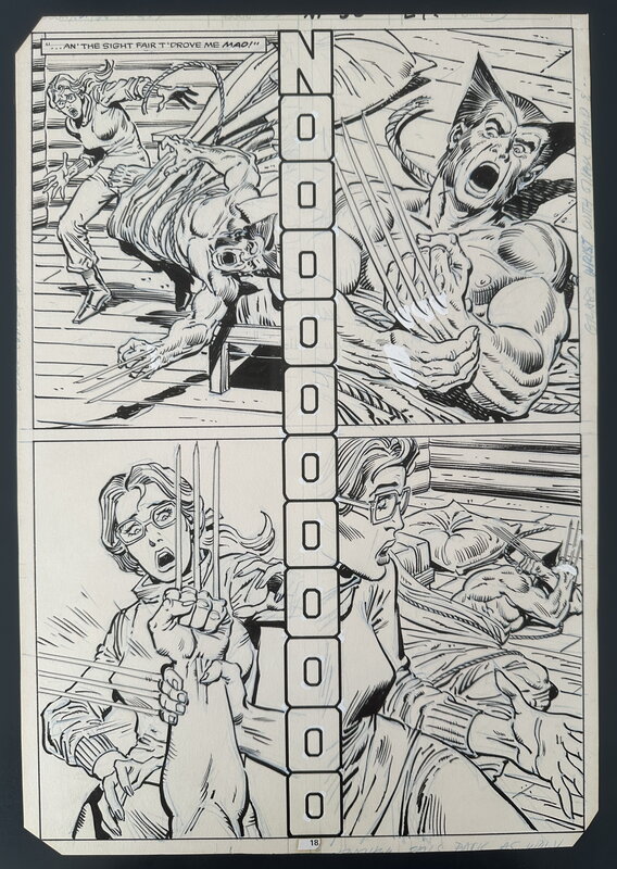 En vente - Sal Buscema, Gerry Talaoc, Wolverine ALPHA FLIGHT #33 Original page 19  Marvel Comics 1983. - Planche originale