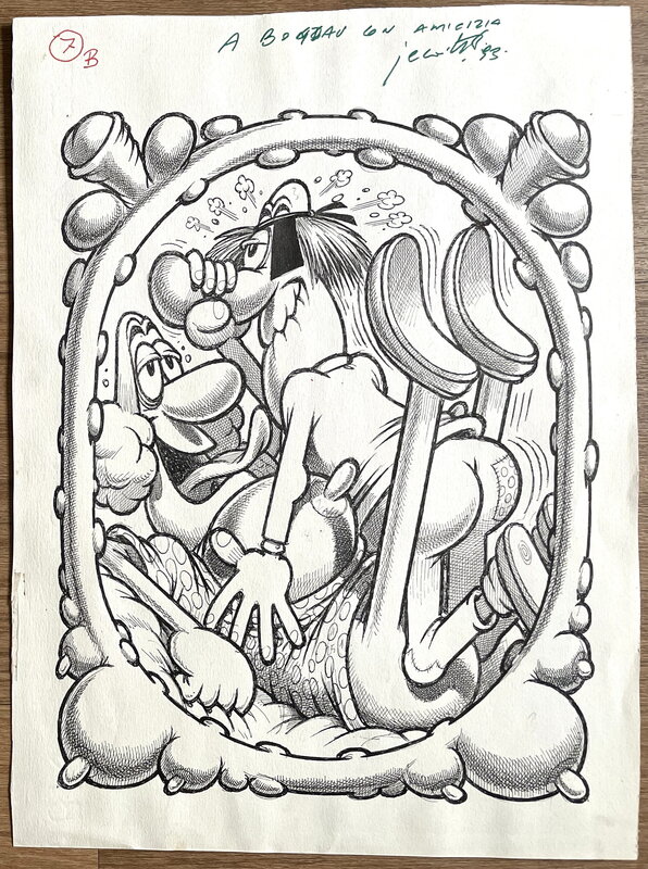 En vente - Jacovitti - Kamasutra Illu - Planche originale