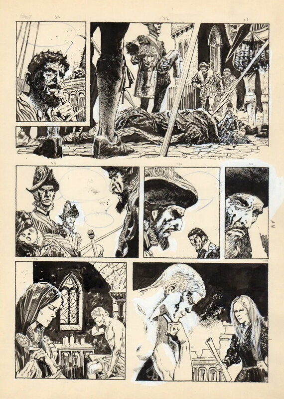 Horacio Lalia, Krantz planche 7 - Parution dans la revue argentine Skorpio - Planche originale