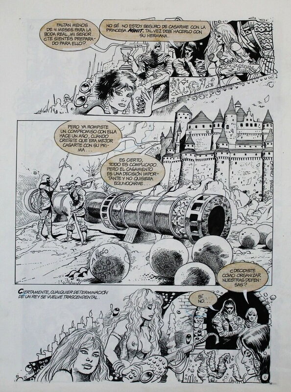 Lucho Olivera, Il dubbio, planche 6 - parution dans le n°1 de Lanciostory de 1996 - Planche originale