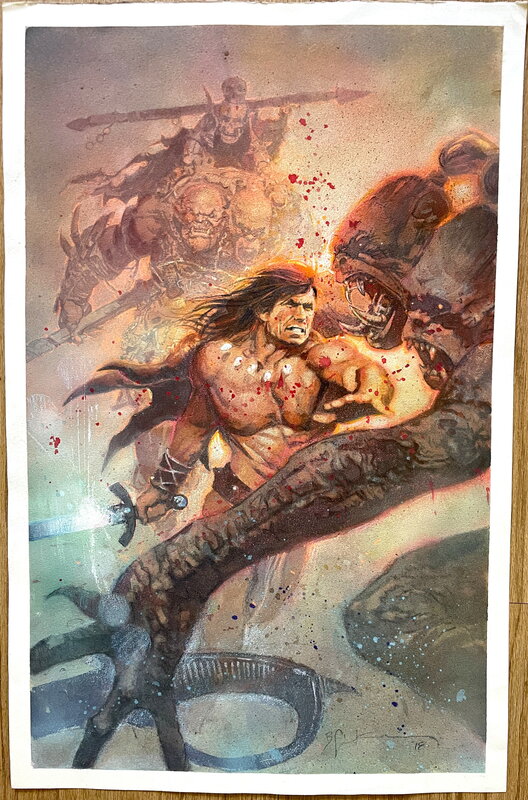 Sienkiewicz - Conan Cover - Planche originale