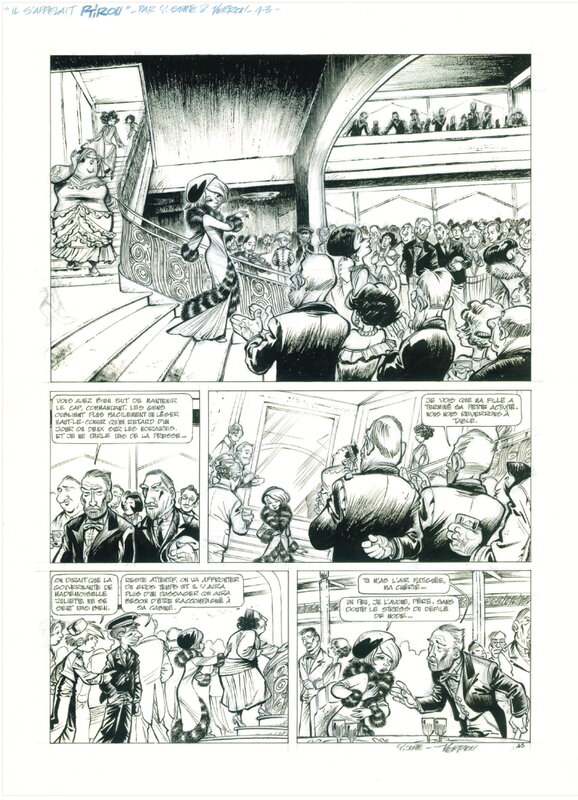 En vente - Mademoiselle J par Laurent Verron - Planche originale