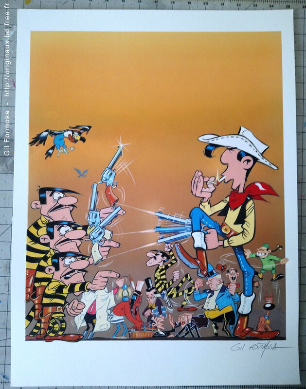 Gil Formosa, Morris, René Goscinny, LUCKY LUKE Affiche Cinéma - Comic Strip