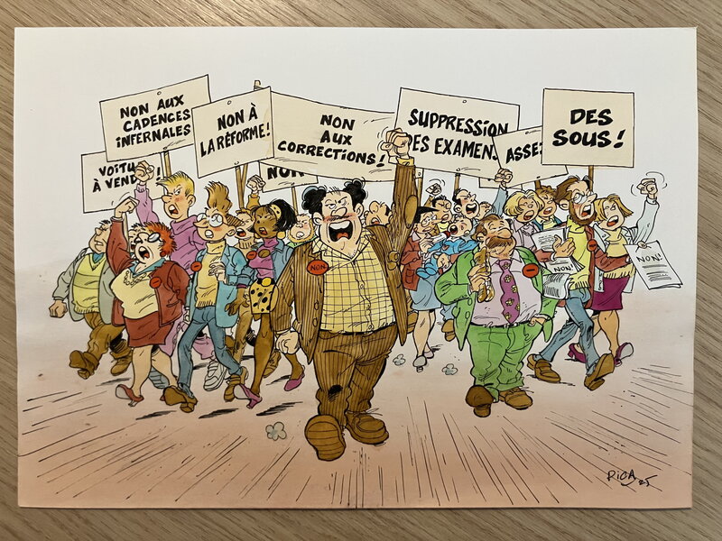 For sale - Pica, Manifestation de profs - Comic Strip