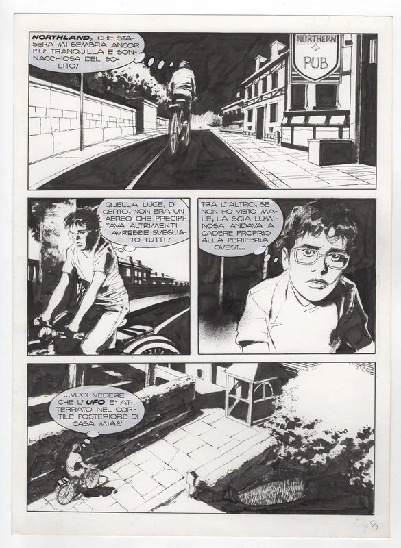 Corrado Roi, Dylan Dog n°259 - Da una lontana galassia planche 8 (Bonelli) - Planche originale