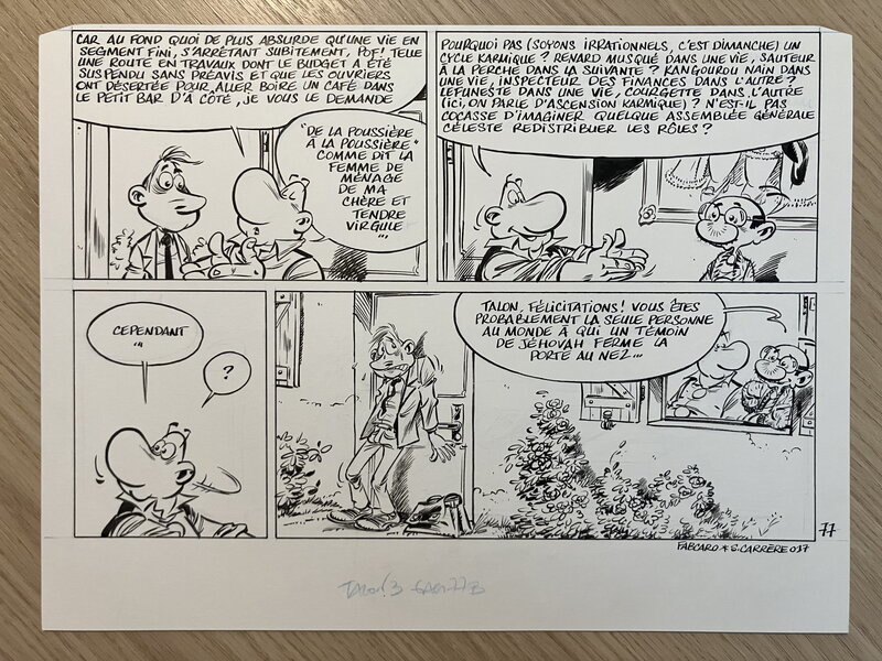 En vente - Serge Carrère, Demi-Planche Achille Talon - Planche originale