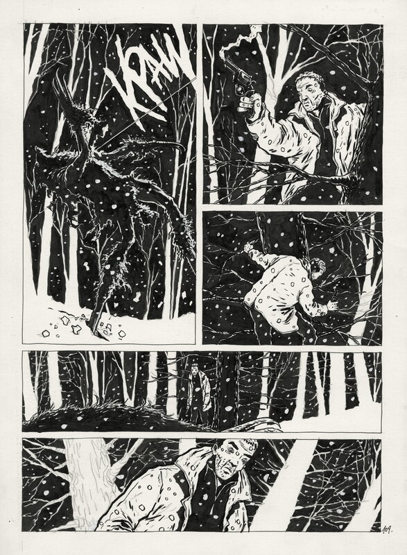 En vente - La bête par Christophe Chabouté - Planche originale