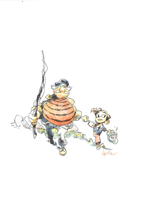 For sale - Cyrille Pomès - les enfants de Chatom - Original Illustration
