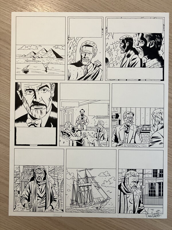 En vente - Frédéric Marniquet, Planche Originale Scott et Hasting - Planche originale