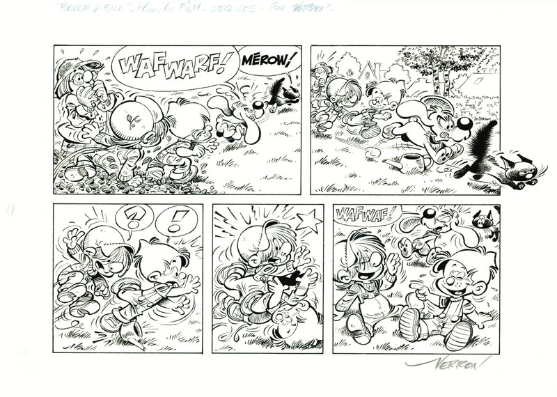 En vente - Boule & Bill par Laurent Verron - Planche originale