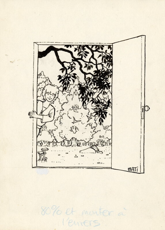 En vente - Marc Bati, Illustration originale du frontispice de l’intégrale de Altor, tome 1 et de la première édition de La nuit de l’étoile 1986 - Illustration originale