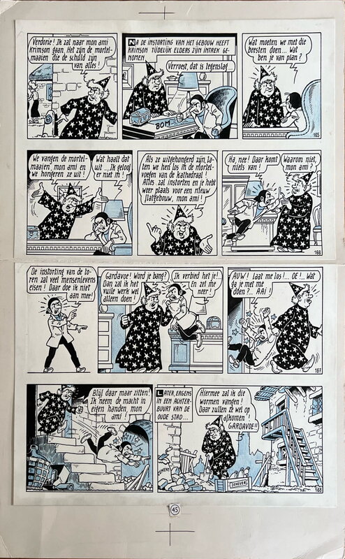 Paul Geerts, Eugeen Goossens, Amoris van Amoras p.45 - Planche originale