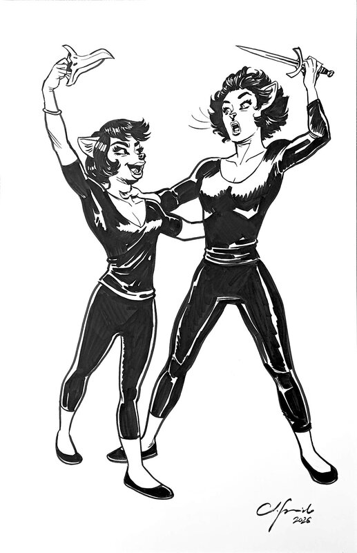Juanjo Guarnido, Play's rehearsal of Rachel & Alma - Original Illustration