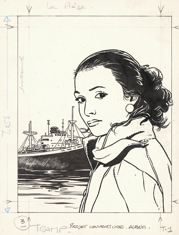 En vente - Patrick Jusseaume, Tramp - Projet de couverture du tome 1 - Œuvre originale