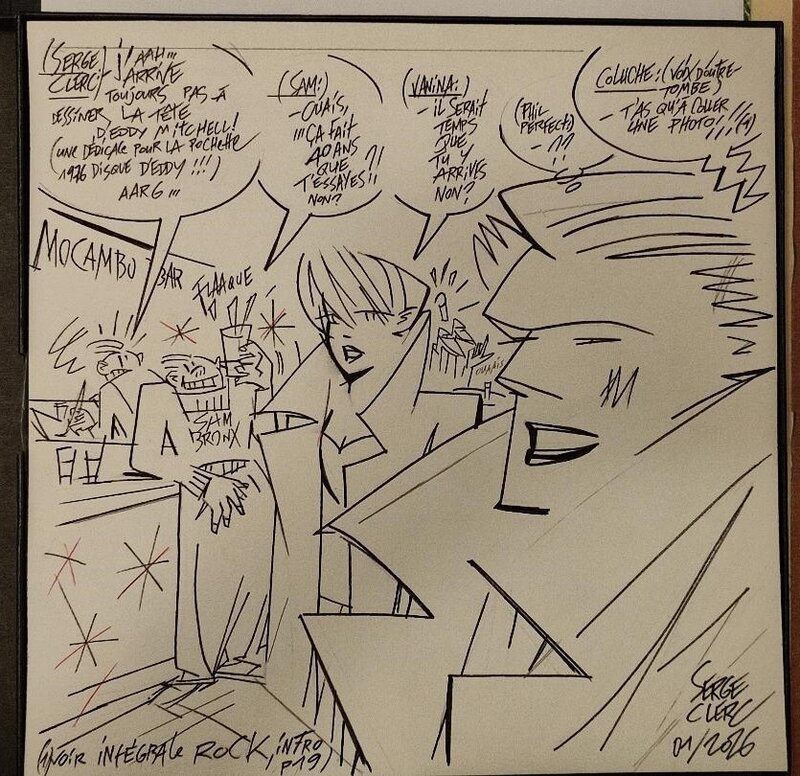 Serge Clerc, Le portrait d'Eddy Mitchell 40 ans plus tard... - Illustration originale