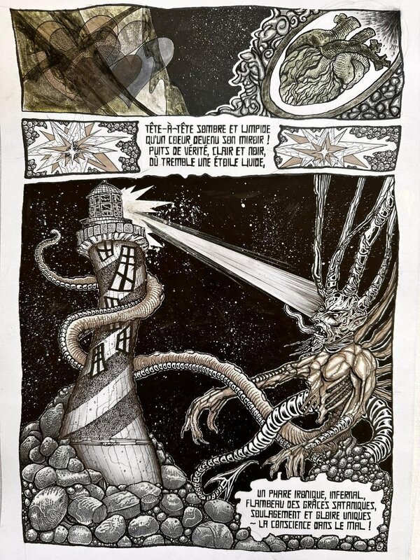 Gama Benzeno, L'irrémédiable - CHARLES BAUDELAIRES, planche originale 5/5 - Illustration originale