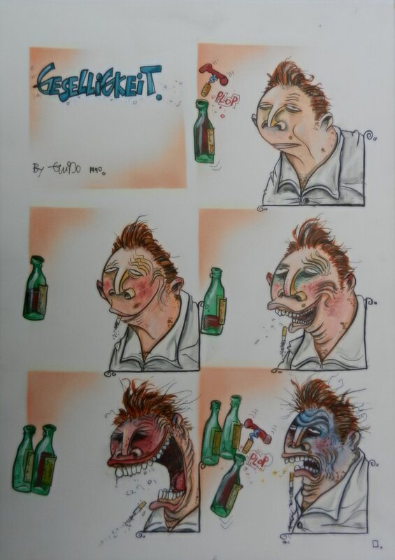 Geselligkeit par Guido Sieber - Planche originale