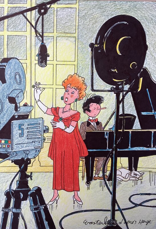 Marc Wasterlain, Hommage a Hergé's 'Les bijoux de la Castafiore' - Planche originale