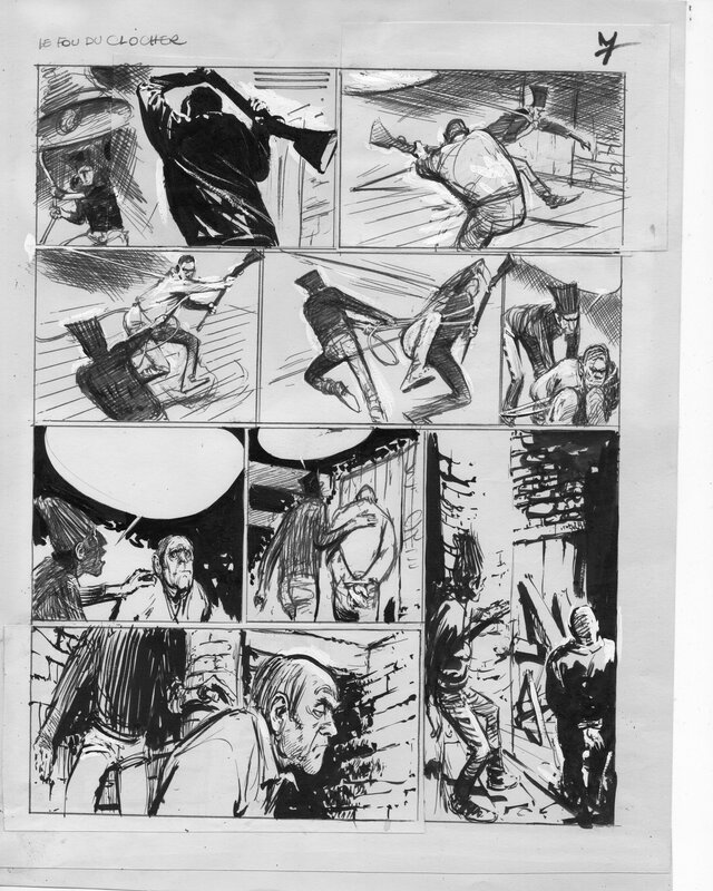 René Follet, Les ZINGARI. Le fou du clocher p7 - Œuvre originale
