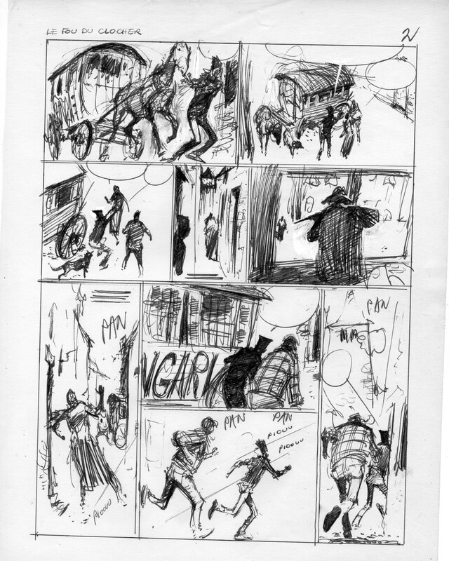 René Follet, Les ZINGARI. Le fou du clocher p2 - Œuvre originale